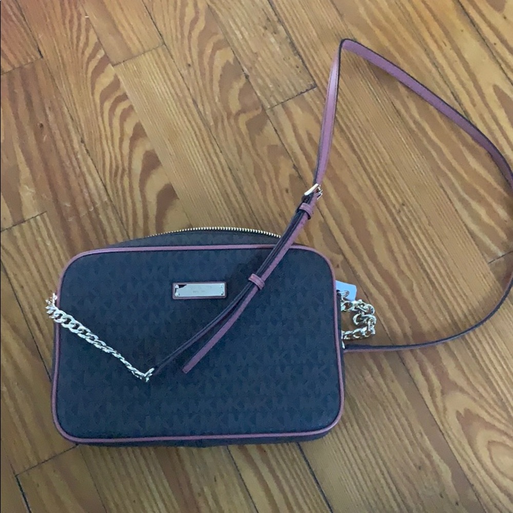 Michael Kors Brown and burgundy cross body